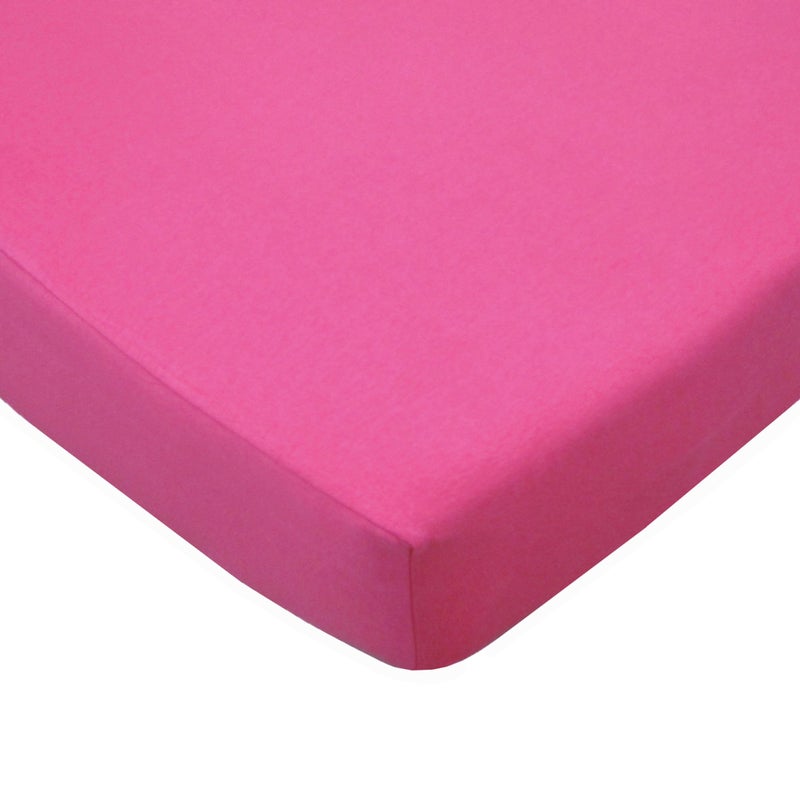 TL Care Supreme 100% Natural Cotton Fitted Crib Sheet 52" x 28", Enhanced Thickness for Soft, Breathable & Hypoallergenic Jersey Comfort, Fuschia, Neutral for Boys & Girls - Image 1